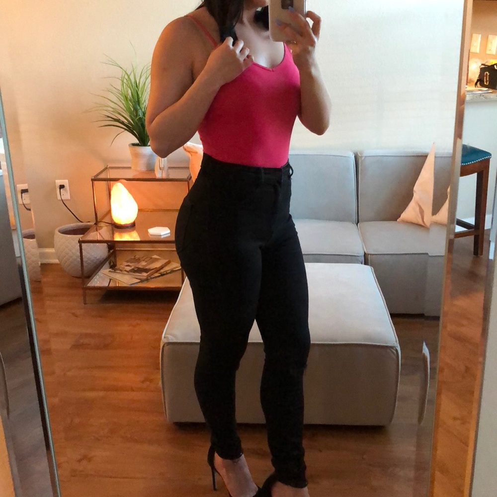 Free People Hot Pink Body Suit